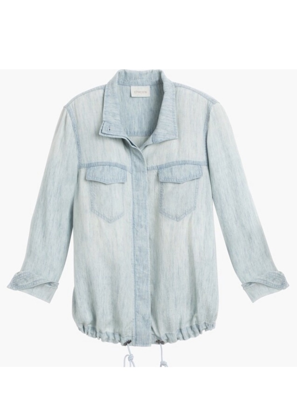 Chico's‎ Soft Denim Long Sleeve Jacket Chambray NWT size 2